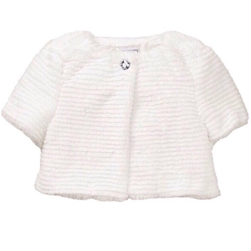 Red Velvet Party Dress White Faux Fur Shrug & Bow - Picture 7 of 14